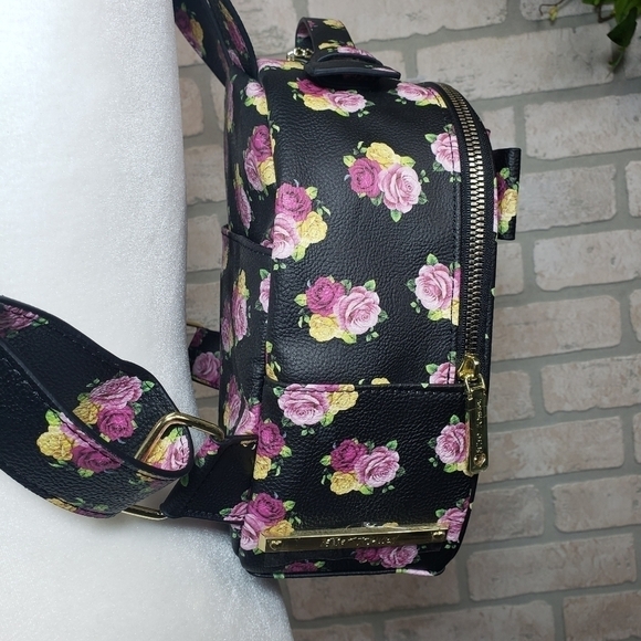 BETSEY JOHNSON Floral Bow Quilted Backpack